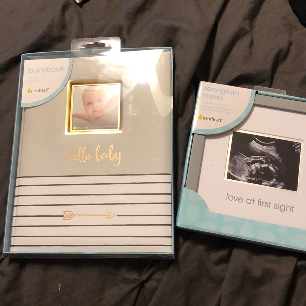 Pear head Baby Memory Book and Sonogram Frame
